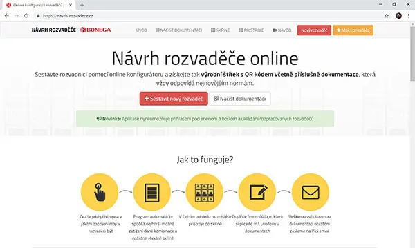 Online aplikace Návrh-rozvaděče.cz