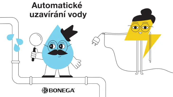Ilustrace automatickeho uzavirani vody